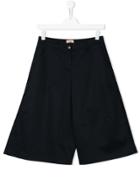 No21 Kids Teen Wide Leg Knee Length Shorts - Blue