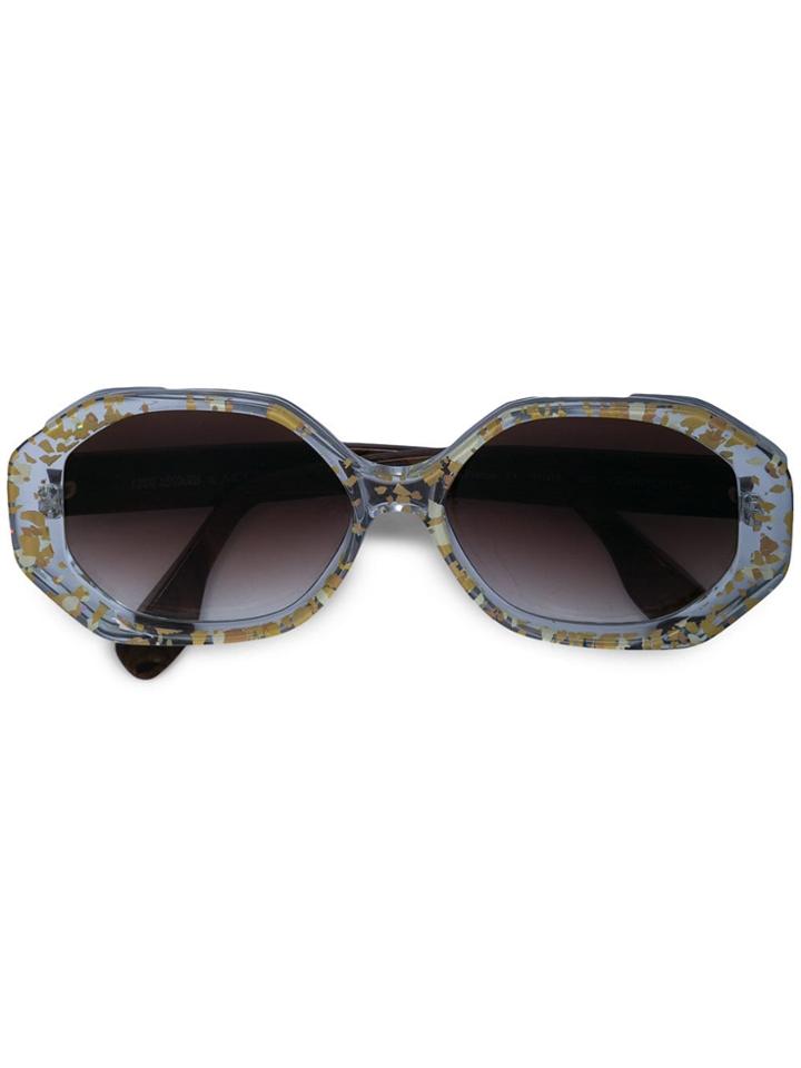 Rosie Assoulin Clear Framed Sunglasses - Yellow & Orange
