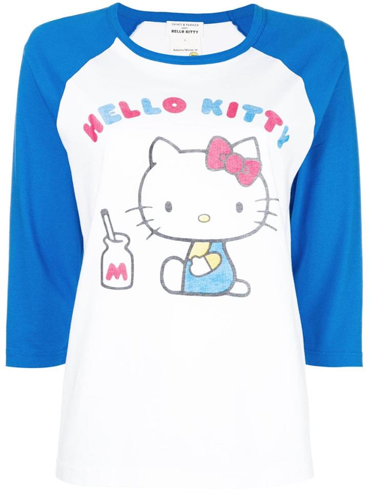 Chinti & Parker Hello Kitty Contrast Panel T-shirt - White