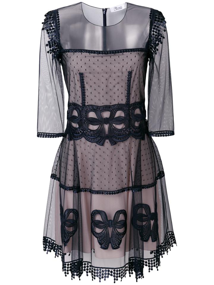 Blumarine Lace Design Dress - Blue