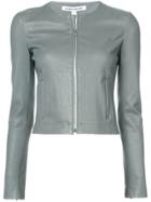 Elizabeth And James Collarless Fitted Jacket - Grey