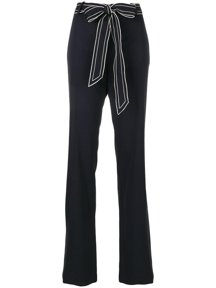 Victoria Victoria Beckham Flared Belt Trousers - Blue