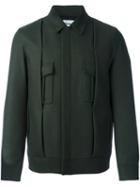 Chalayan Pleated Jacket, Men's, Size: 48, Green, Virgin Wool/cashmere/polyamide/cotton