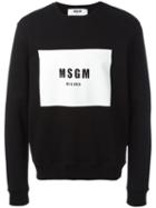 Msgm - Logo Print Sweatshirt - Men - Cotton - S, Black, Cotton