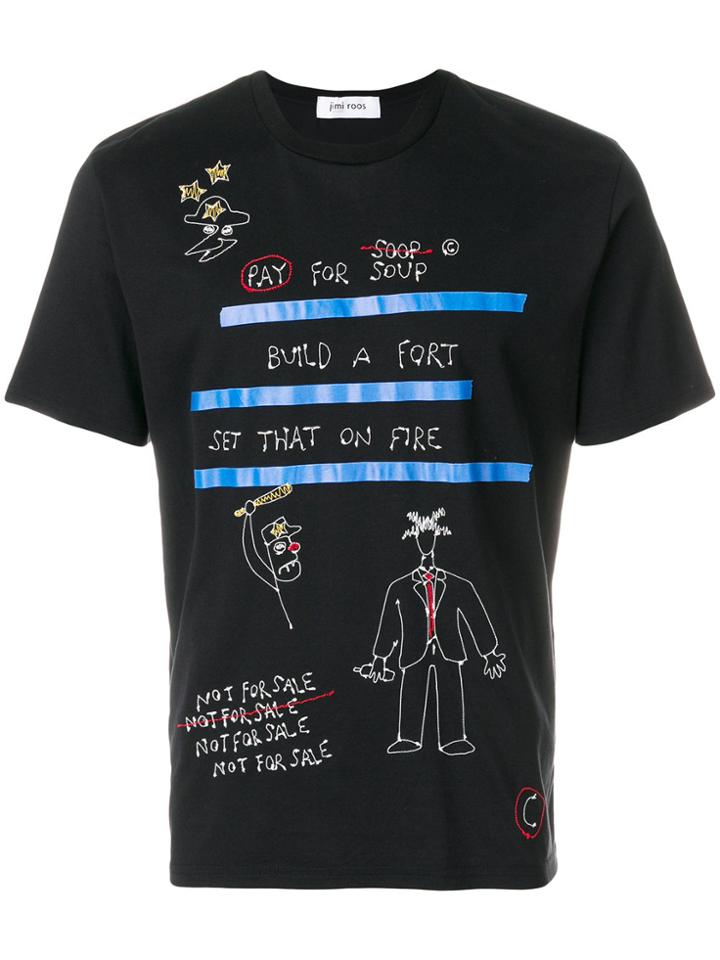 Jimi Roos Not For Sale Embroidered T-shirt - Black