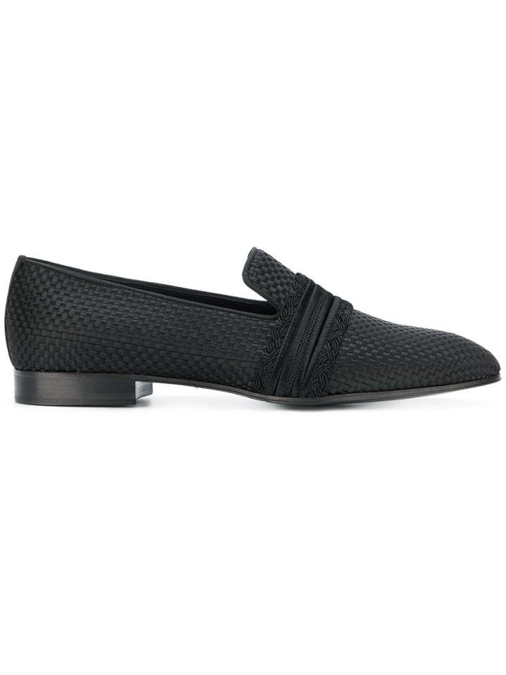 Louis Leeman Woven Loafers - Black