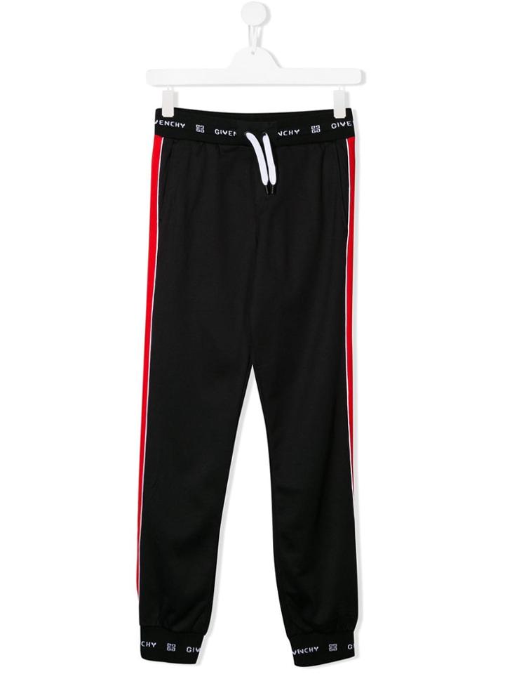 Givenchy Kids Side Stripe Track Pants - Black