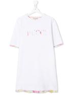 Emilio Pucci Junior Teen Logo T-shirt Dress - White