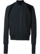 Alexander Mcqueen Textured Bomber Jacket, Men's, Size: 50, Black, Polyester/cotton/viscose