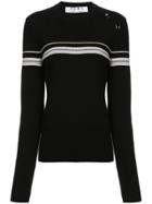 Proenza Schouler Pswl Merino Cashmere Stripe Sweater - Black