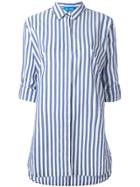 Mih Jeans Oversized Striped Shirt - Blue