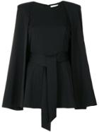 Misha Collection Belted Oversized Blouse - Black