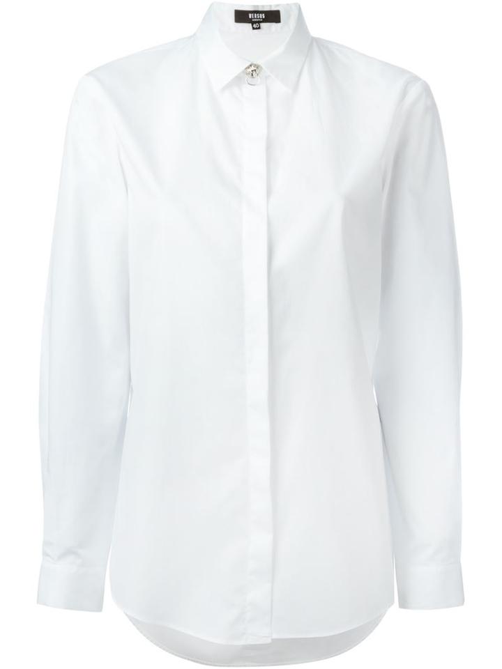 Versus Concealed Fastening Shirt, Women's, Size: 42, White, Cotton
