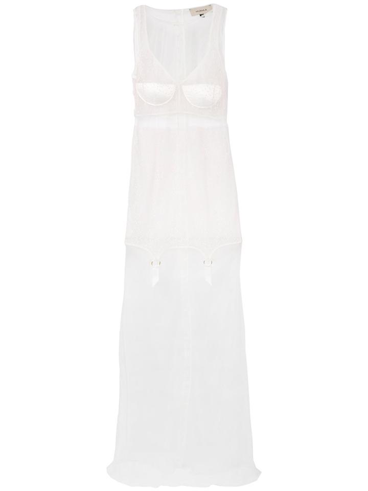 Murmur Sheer Maxi Dress - White