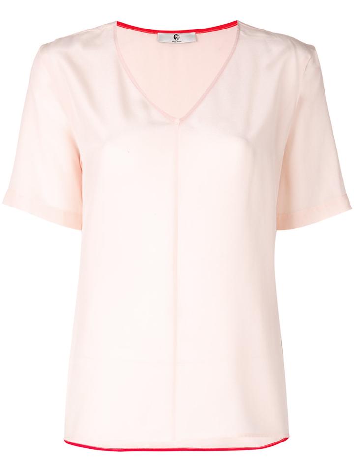 Ps By Paul Smith Crepe Top - Pink & Purple
