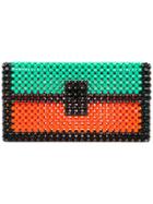 Delduca Block Panelled Clutch - Black