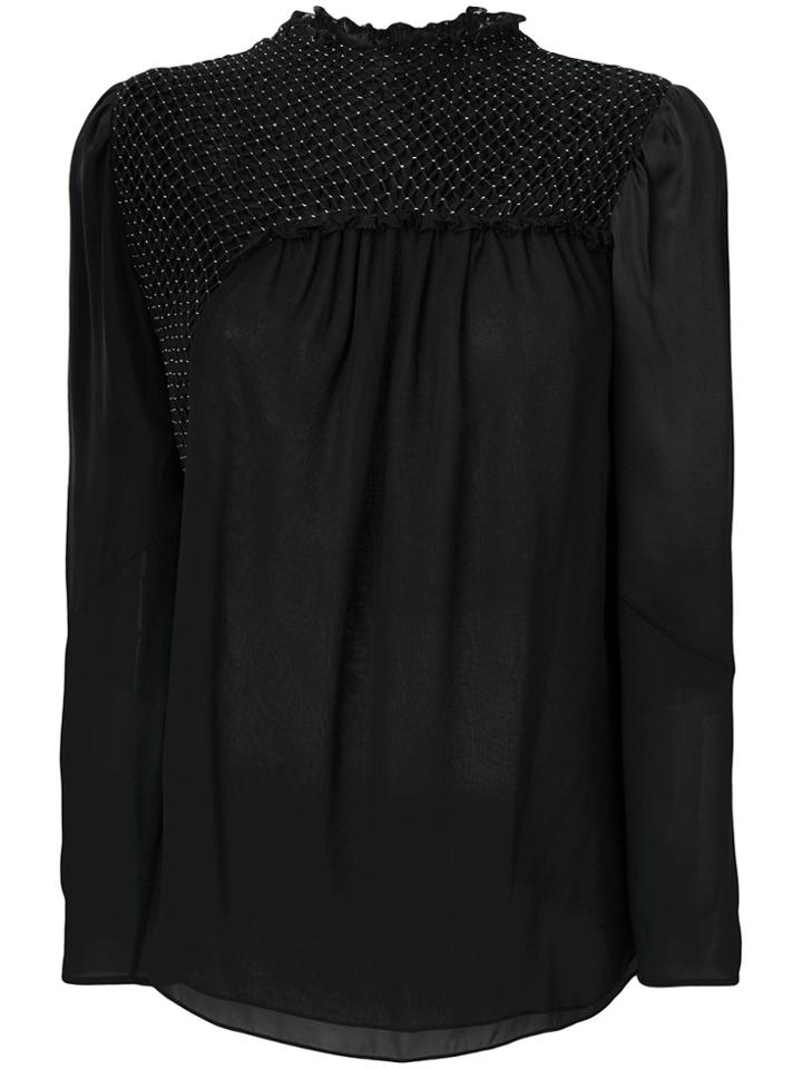 3.1 Phillip Lim Diamond-smocked Top - Black