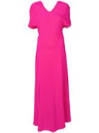 Gianluca Capannolo Long Flared Dress - Pink & Purple