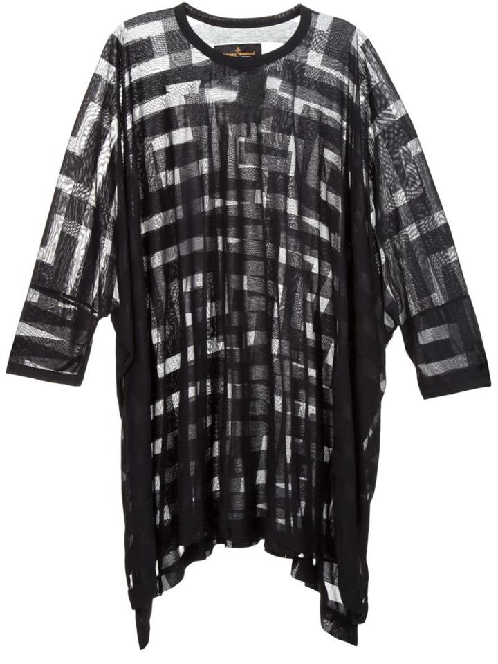 Vivienne Westwood Semi-sheer Panelled Loose Top, Women's, Black, Viscose/polyester
