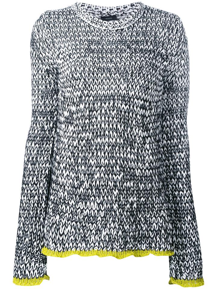Joseph - Marl Knitted Jumper - Women - Cotton/polyamide - L, Black, Cotton/polyamide