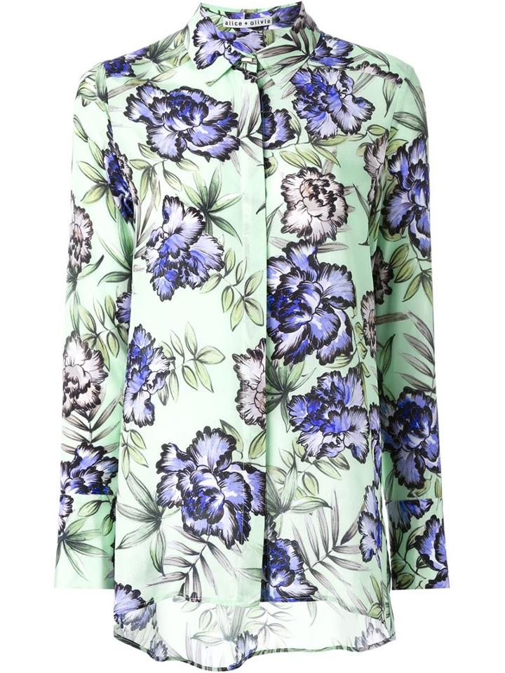 Alice+olivia Floral Print Shirt