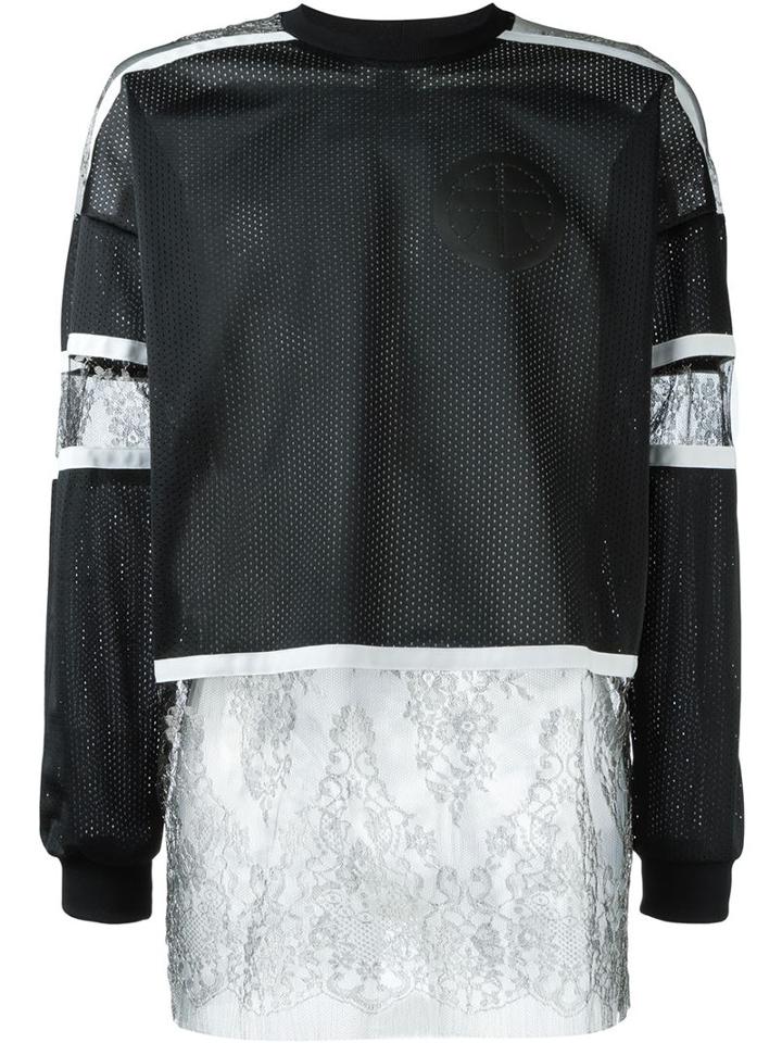 Astrid Andersen Lace Panel Mesh Sweatshirt