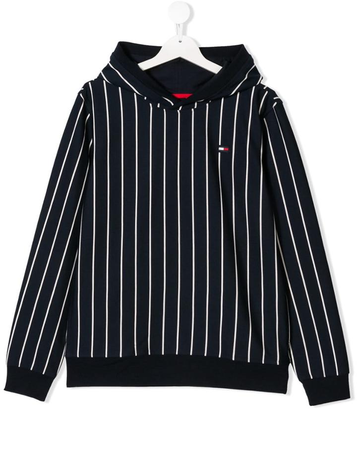 Tommy Hilfiger Junior Striped Hoodie - Blue