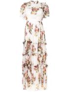 Needle & Thread Floral Print Dress - White
