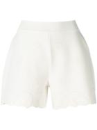 Alexander Mcqueen Shell Jacquard Knitted Shorts - White