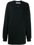 Off-white Embellished Logo Oversized Sweatshirt - Black