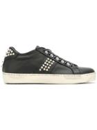Leather Crown Wiconic Stud Sneakers - Black