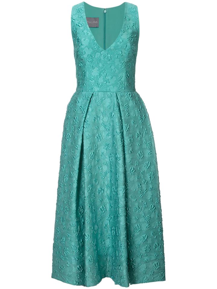 Monique Lhuillier V-neck Midi Dress - Green