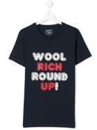 Woolrich Kids Teen 'round Up!' Print T-shirt - Blue