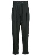 Takahiromiyashita The Soloist Lace-up Waistband Trousers - Black