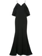 Christian Siriano Cold Shoulder Gown - Black