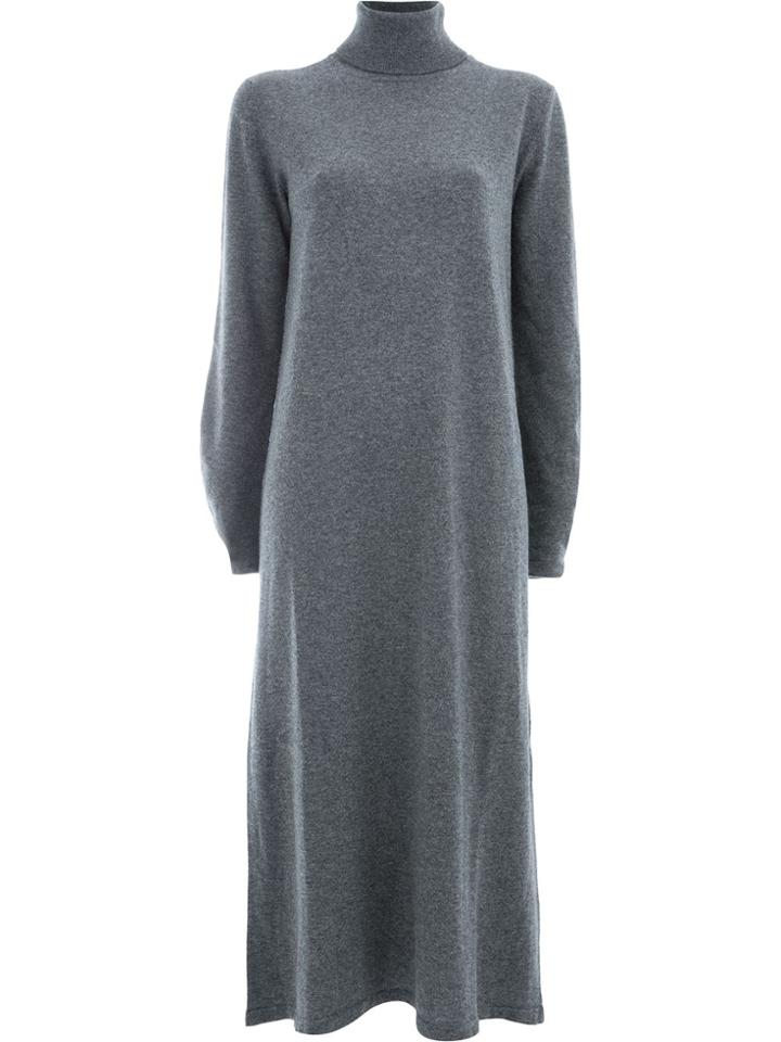 Lamberto Losani Turtleneck Dress - Grey