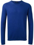 Roberto Collina - Crew Neck Sweater - Men - Cashmere - 52, Blue, Cashmere