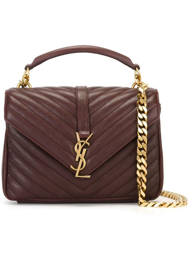 Saint Laurent Medium 'collège Monogram' Shoulder Bag, Women's, Red