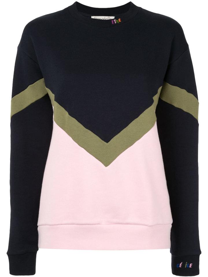 Être Cécile Colour-block Sweatshirt - Blue