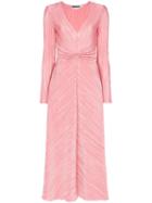 Rotate Pleated Midi Dress - Pink