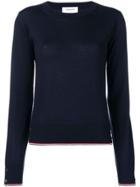 Thom Browne Rwb Tipping Cashmere Pullover - Blue
