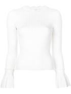 Jonathan Simkhai Scalloped Pullover - White