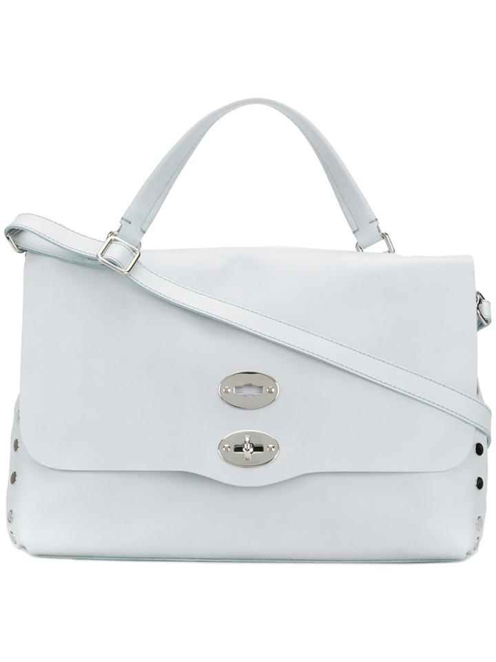 Zanellato Flat Stud Detail Handbag - Blue
