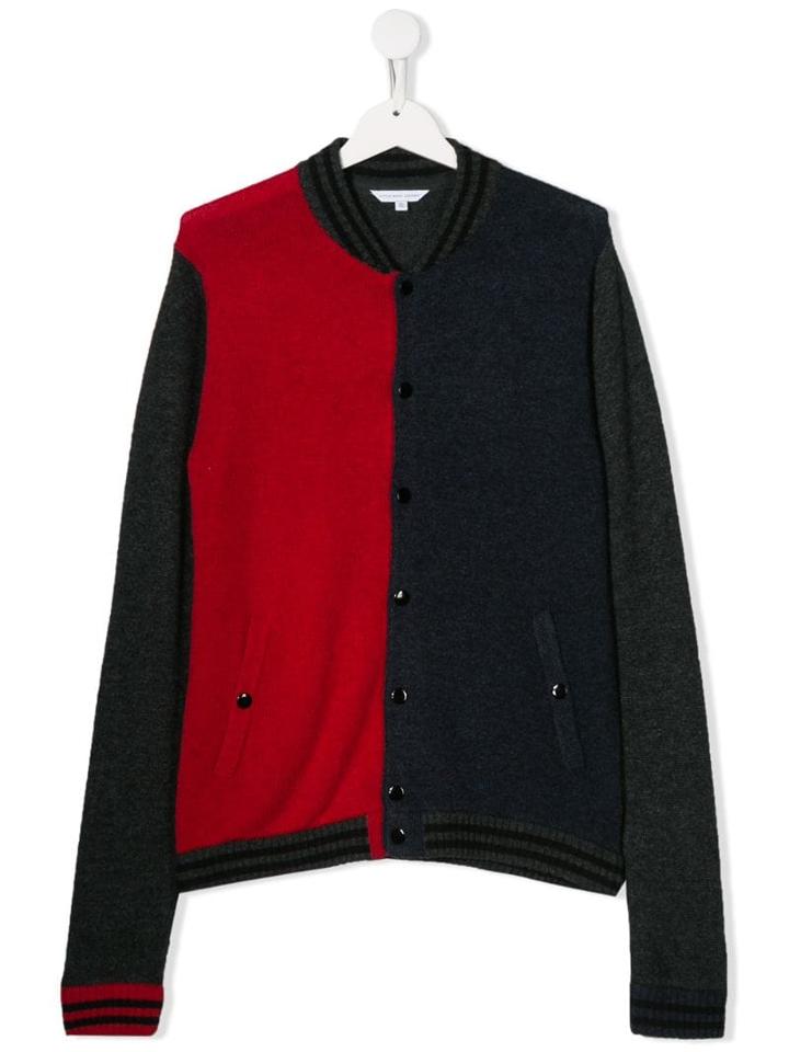 Little Marc Jacobs Teen Colour Block Bomber Jacket - Red