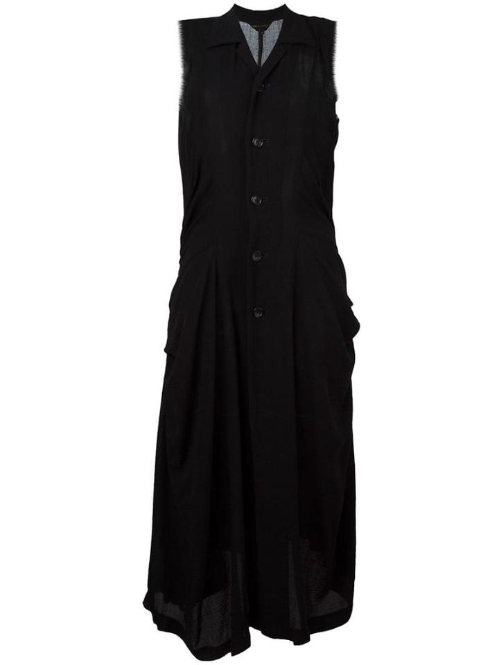 Comme Des Garçons Pre-owned Long Frayed Edge Dress - Black