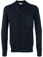 Single Breasted Cardigan - Men - Cotton/polyamide/spandex/elastane - 52, Blue, Cotton/polyamide/spandex/elastane, Brunello Cucinelli