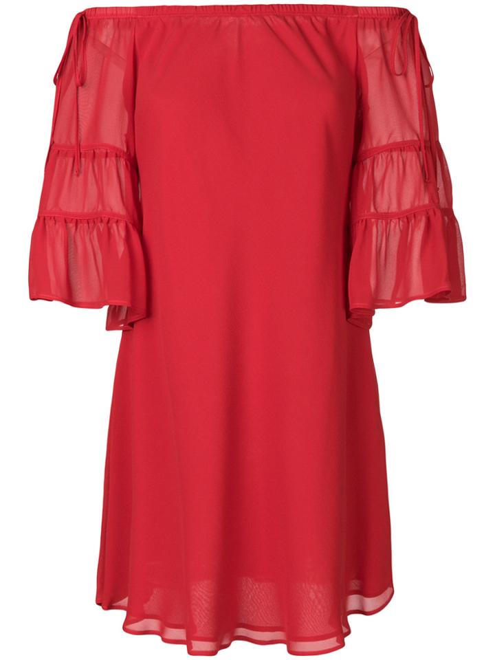 L'autre Chose Off-the-shoulder Shift Dress - Red