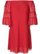 L'autre Chose Off-the-shoulder Shift Dress - Red