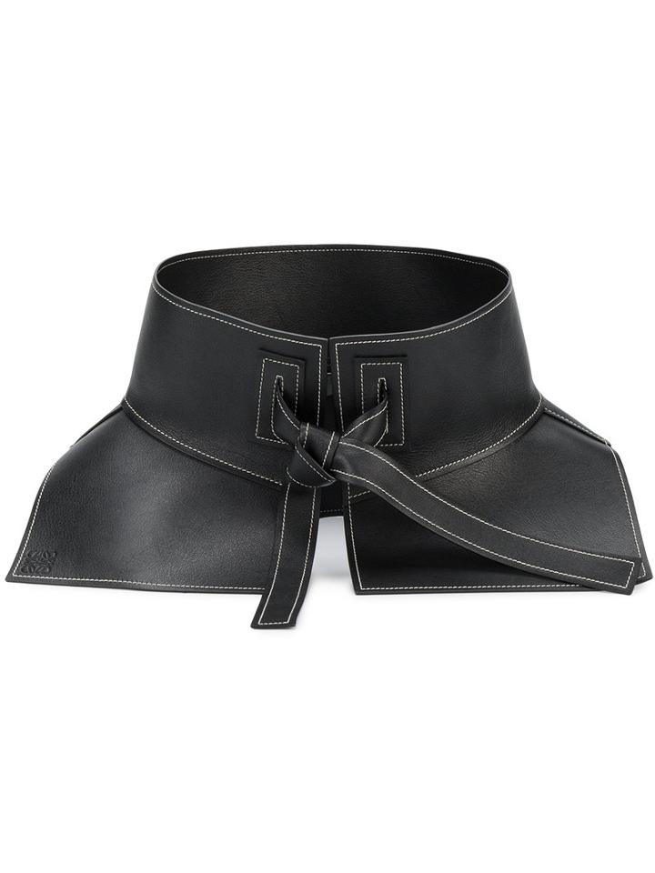 Loewe Obi Tie Belt, Women's, Size: Medium, Black, Calf Leather
