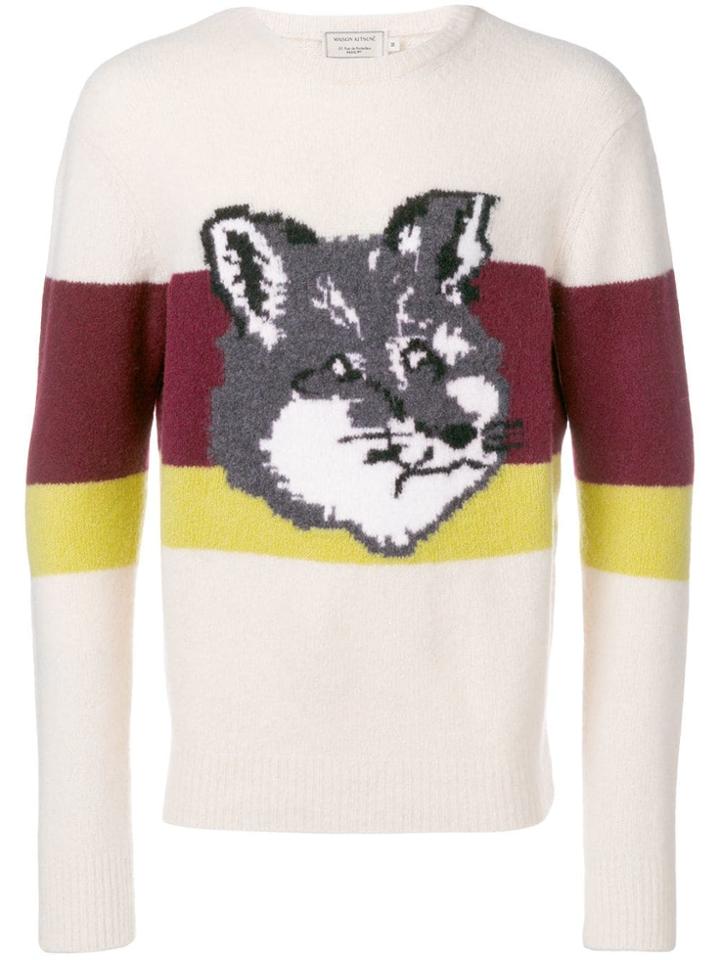 Maison Kitsuné Wolf Knit Jumper - Nude & Neutrals